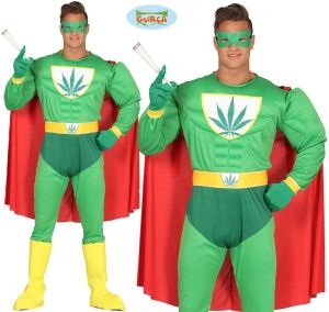 Mens Marijuana Man Superhero Costume