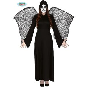 Ladies Halloween Winged Dead Angel Costume 