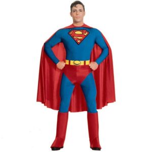 Adult Superhero Fancy Dress Superman Costume 