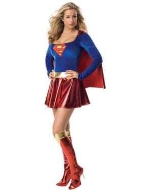 Official Supergirl Fancy Dress Costume with Cape 