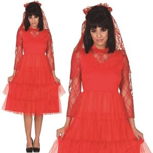 Halloween Red Bride Fancy Dress Costume