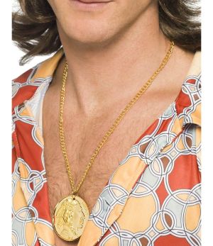 70s Fancy Dress Disco / Pimp Metal Medallion