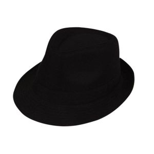 Classic Gangster Fedora Hat - Black