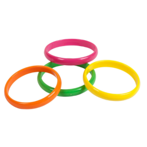 80s Fancy Dress Neon Bangles x 4 Colours in Pack