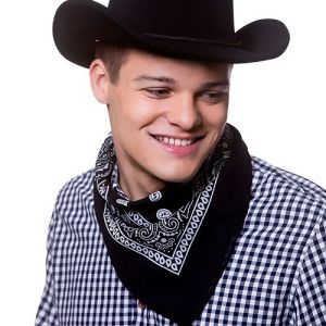 Adult Black Cowboy Fancy Dress Bandana Neckerchief