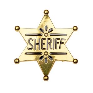 Cowboy Fancy Dress Gold Sheriff Badge