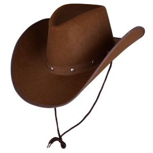 Texan Cowboy Fancy Dress Hat - Dark Brown