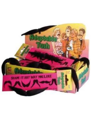 Fancy Dress Tash - Adaptable Bendy Tash - Black