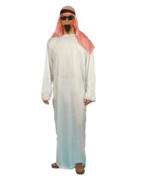 Mens Arab Fake Sheikh Fancy Dress Costume