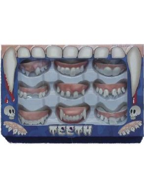 Halloween Fancy Dress Teeth - Pack of 9 Assorted