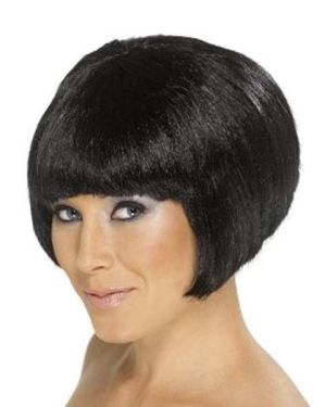 Ladies Babe Fancy Dress Bob Wig Black