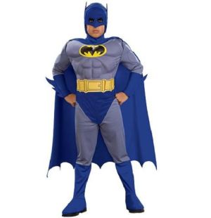 Childrens Muscle Batman Fancy Dress Costume