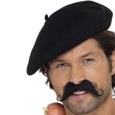 Frenchman Fancy Dress Beret - Black