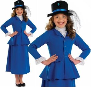 Girls Victorian Nanny Fancy Dress Costume 