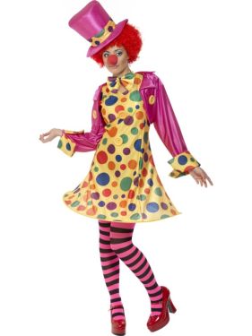 Ladies Clown Lady Fancy Dress Costume