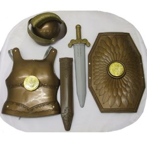 Boys Roman Gladiator Soldier Fancy Dress Armour Set