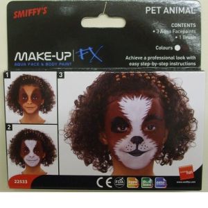 Smiffys FX Animal Kit Face Paint Make Up - 3 Colours