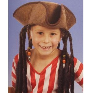 Childrens Pirate Hat with Hair