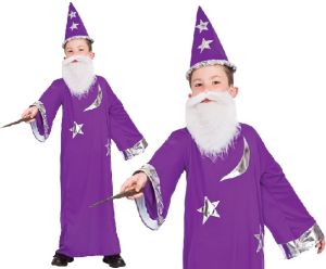 Childrens Wizard Fancy Dress Costume