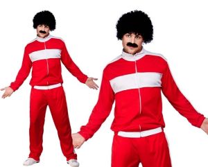 Mens 80s Fancy Dress Scouser Track Suit Costume 