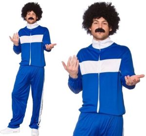 Mens Fancy Dress Retro Scouser Tracksuit Costume 