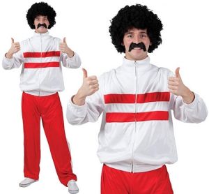 Mens Fancy Dress Funny Athlete or Scouser Track Suit Costume 