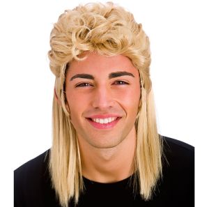 80s Mullet Fancy Dress Wig - Blonde