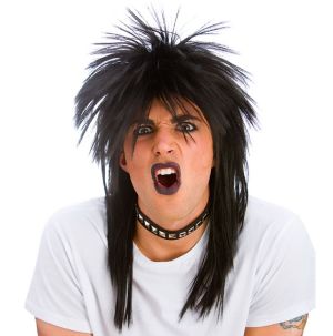 80s Rocker Diva Wig Black