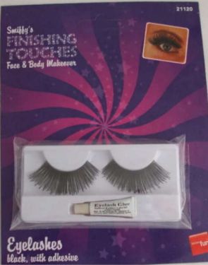 Ladies Fancy Dress 20s 60s 70s False Eyelashes - Black