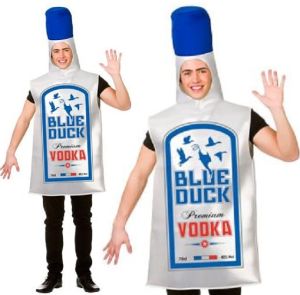 Adult Blue Duck Vodka Bottle Costume