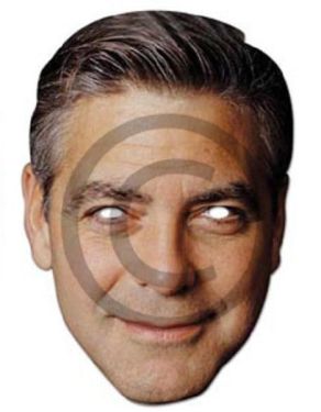 Celebrity Fancy Dress Mask - George Clooney Card Mask