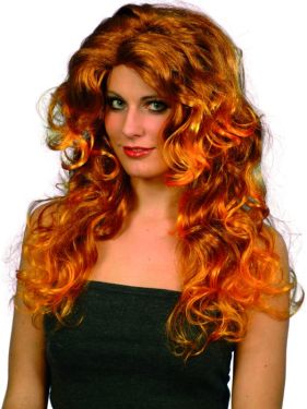 Ladies Glamour Fancy Dress Wig Light Auburn