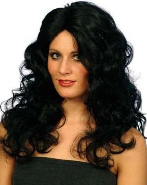 Ladies Glamour Fancy Dress Wig Black