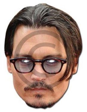 Celebrity Fancy Dress Mask - Johnny Depp Card Mask