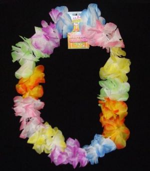 Hawaiian Fancy Dress Deluxe Lei Garland - Pastel Colours