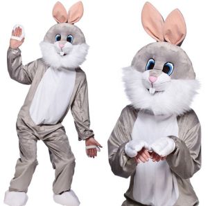 Adult Mascot Easter Bunny Costume 