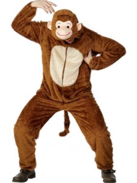 Adult fancy Dress - Monkey Costume - Animal Suit 