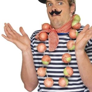 Mens Fancy Dress Frenchman Onion Garland