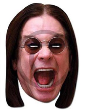 Celebrity Fancy Dress Mask - Ozzie Osbourne Card Mask