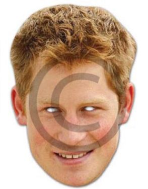 Celebrity Fancy Dress Mask - Prince Harry Card Mask