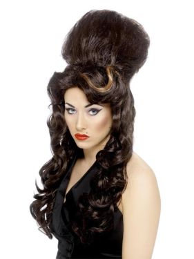 Ladies Rehab Fancy Dress Wig Dark Brown