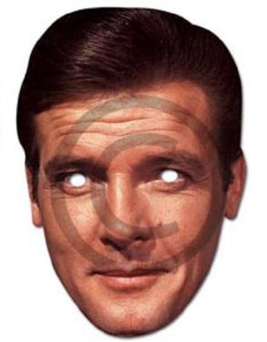 Celebrity Roger Moore James Bond Card Mask