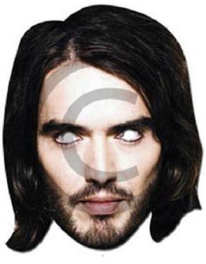 Celebrity Fancy Dress Mask - Russell Brand Card Mask