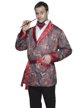 Mens Fancy Dress - Smoking Jacket - Paisley Print