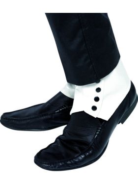 Gangster Fancy Dress PVC Spats Shoe Covers