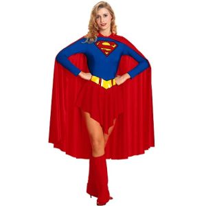 New Supergirl Fancy Dress Costume with Cape