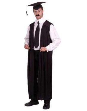 Mens Fancy Dress - Teacher Lecturer Costume Robe - One Size