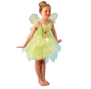 Licensed Childrens Light Up Tinkerbell Fancy Dress Costume