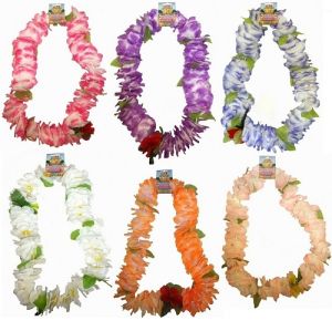 Hawaiian Fancy Dress Deluxe Lei Garland - Pastel Colours