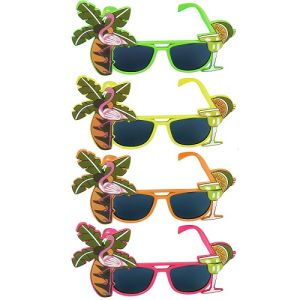 Hawaiian Fancy Dress Flamingo Glasses